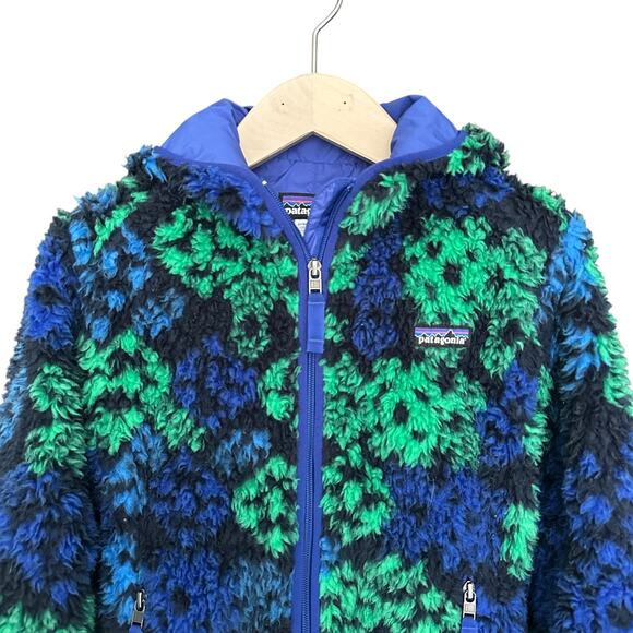 Patagonia Retro-X Hooded Cardigan Jacket, 1/2” Pile Fleece, Size S, Green Blue - Picture 5 of 14
